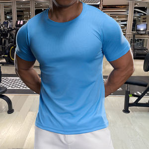 Camiseta Casual Elegante para Hombre con Cuello Redondo Profundo y Detalle de Bordado, 180 Gramos, Tejido de Punto con Patrón Sólido, Optimizado para un Look Moderno - Product Image 5