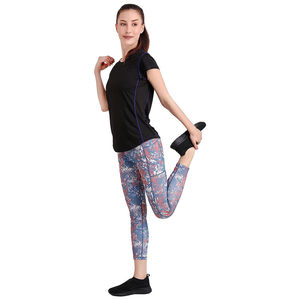 Leggings Deportivos de Cintura Alta para Mujer al por Mayor, Leggings de Yoga hasta la Rodilla, de Spandex y Poliéster, sin Costuras, para Gimnasio y Entrenamiento - Product Image 4