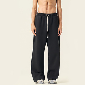 Pantalon de survêtement pour homme Pantalon de survêtement à jambes larges 100% coton molletonné Pantalon de jogging sportif Pantalon de survêtement personnalisé avec logo pour homme - Product Image 5