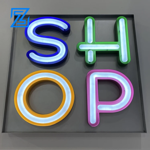Letras LED rojas con logotipo de tienda de gran precio Letrero de neón con <span class=keywords><strong>letra</strong></span> de acero inoxidable de bajo precio - Product Image 4
