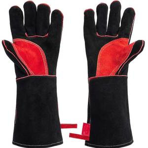 Gants de sécurité unisexes en cuir véritable, résistants aux hautes températures, pour la détection des aiguilles, vêtements de travail - Product Image 1