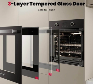 G-A-S-L-A-N-D 2-4 Horno de gas natural incorporado con convección 120V, enchufe negro - Product Image 4