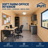 Bâtiment de bureau modulaire commercial de 20 pieds, type Apple Cabin House, avec salle de réunion pour parc industriel et équipe de projet
