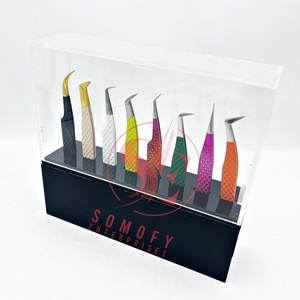 Pinzas para Pestañas de Acero Inoxidable Profesionales al por Mayor, Logotipo Personalizado, Duraderas, de Alta Calidad, Empaque Personalizado, Varias Formas, Surtido - Product Image 6