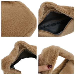 Nuevo bolso de mano de felpa portátil de moda, bolso de almacenamiento de viaje reutilizable para mujer, bolso lindo barato al por mayor - Product Image 4