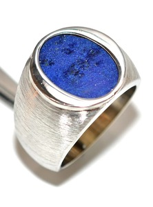 Blue <b>Lapis</b> <b>Lazuli</b> 925 Sterling Silver Gemstone <b>Ring</b> ~ Vintage Designer <b>Ring</b> ~ Hook Shape ~ Handmade Jewelry ~ Engagement Gift - Product Image 4