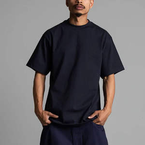 T-shirt Homme Max Heavyweight en Coton Épais Respirant à Col Montant, Manches Courtes, Coupe Ample, Style Streetwear, Uni, Vente en Gros - Product Image 2