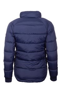 Chaquetas acolchadas personalizadas de color azul marino para mujer, ropa de invierno con cuello levantado y bolsillos con cremallera, ropa para exteriores para mujer, estampado OEM - Product Image 6