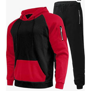 Ensemble de survêtement pour homme élégant et confortable pour l'hiver, à capuche, jogging, gym, fitness, course à pied, décontracté, deux pièces, en polaire, nylon/coton - Product Image 4