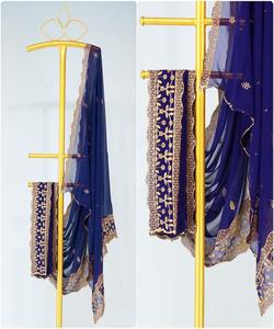 Traje negro de dos piezas de tres piezas con vestido estampado de algodón paquistaní Dupattas para damas Eid y ropa de fiesta - Product Image 3