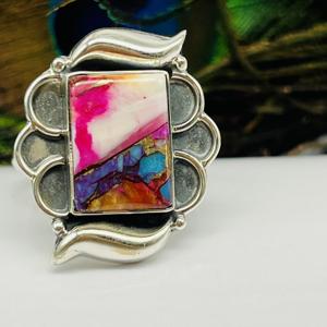 Hermoso anillo de Dalia de Plata de Ley 925, anillo de bodas de diseñador hecho a mano con forma ovalada para regalo de fiesta de mujer - Product Image 4