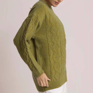 Suéter de Punto Personalizable para Mujer, Manga Larga, Invierno, Transpirable, 100% Lana, Estilo Urbano, Logotipo Frontal - Product Image 4