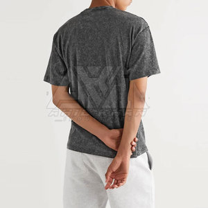 Camiseta para Hombre con Lavado Ácido, Estilo Vintage, Algodón Lavado, Oversize, Streetwear, con Logotipo Personalizado, OEM, Venta al Por Mayor - Product Image 4