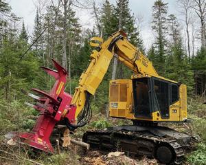 Forestry <b>Tracked</b> Feller Buncher XT430-5 Digger Tractor With Backhoe and Front Loader Firewood Processor - Product Image 4