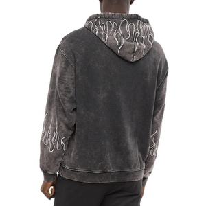 Custom Acid Wash Hoodie Bleach Washed Oversized Fit Sudadera para hombres y mujeres en Urban Vintage Street Style - Product Image 2