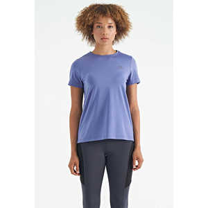 T-shirt Femme Tommylife Col Rond Manches Courtes Coupe Standard avec Fente Arrière Noire - 97267 - BLANC - Product Image 3