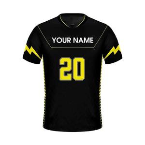 Chemises de football américain en polyester noir 100%/maillot de pratique de football américain pour équipe sportive maillot de football américain - Product Image 1