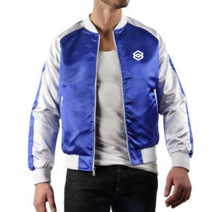 เสื้อแจ็กเก็ตนักบอมเบอร์ผ้าซาตินสำหรับวันแสนสบายแจ็กเก็ตบอมเบอร์ - Product Image 2