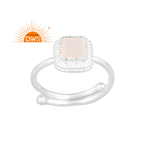 Best Selling Fine Sterling Silver Natural White <b>Moon</b> <b>Stone</b> Gemstone Stackable <b>Ring</b> Custom Jewelry for Women Gift for Her - Product Image 1