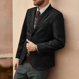 <span class=keywords><strong>Blazer</strong></span> da <span class=keywords><strong>uomo</strong></span> in velluto a due bottoni con risvolto Casual a maniche lunghe foderato da <span class=keywords><strong>uomo</strong></span> OEM - Product Image 5