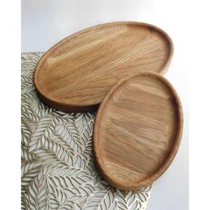 Plateau de service rond en bois pour une présentation équilibrée des aliments et des objets décoratifs - Product Image 4