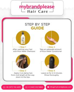 Conditionneur à l'eau de riz biologique OEM ODM de marque personnalisée Formule 2-en-1 hydratante et nourrissante pour lisser et réparer tous les cheveux - Product Image 6