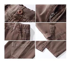 <span class=keywords><strong>Pantalon</strong></span> cargo unisexe de style <span class=keywords><strong>militaire</strong></span> lavé avec boucle en D vintage, coutures renforcées, toile double fil 300g - Product Image 5