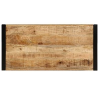 Table basse en bois de manguier massif de conception moderne, finition naturelle
