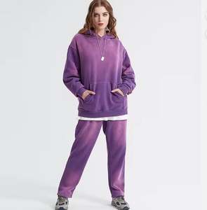 Meilleure quantité en gros dernière conception plaine hommes lavé à l'acide survêtement bas prix solide sur mesure hommes lavé à l'acide survêtements - Product Image 4