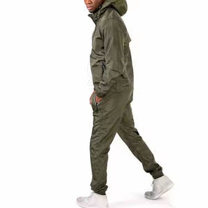 Traje cortavientos impermeable para correr de nailon, traje cortavientos en blanco con tarifa al por mayor - Product Image 4