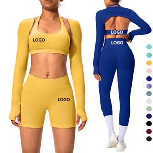 Activewear Venta al por mayor Fitness Yoga Set para mujeres Seamless Workout Gym Fitness Sets High Quality Women's Yoga Wear Set - Product Image 1