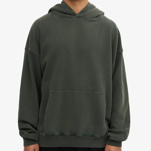 เสื้อสเวตเตอร์ผ้าฟลีซแบบสวมหัวมีฮู้ดสำหรับผู้ชายเสื้อสเวตเตอร์ผ้าคอตตอนขนาดใหญ่ใส่โลโก้ได้ตามต้องการเครื่องแต่งกายแฟชั่นว่างเปล่า - Product Image 1