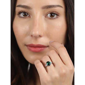 NOVAMART Fine Premium 925 Pure Sterling <b>Silver</b> <b>Rings</b> for Women Oval Princess Cut Diamond Invisible Geometric Engagement Also <b>Men</b> - Product Image 3