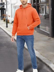 Sweat-shirt à capuche pour hommes et femmes-Polaire Sherpa Lined Hoodies Winter Causal Loose Fit Pullover - Product Image 5