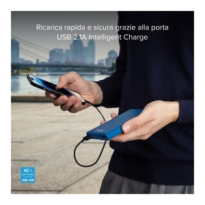 Power Bank 10000mAh Blue Intelligent Charge IC Fast Charging <b>Battery</b> <b>Backup</b> - Product Image 3