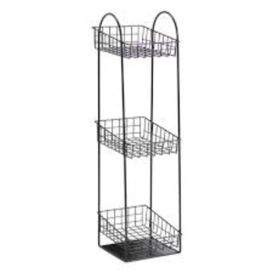 Cesta de Frutas de Metal Personalizada con Recubrimiento Gris, Utensilios de Cocina, Cesta de Frutas de Malla de 3 Niveles para Decoración de Mesa de Comedor - Product Image 2