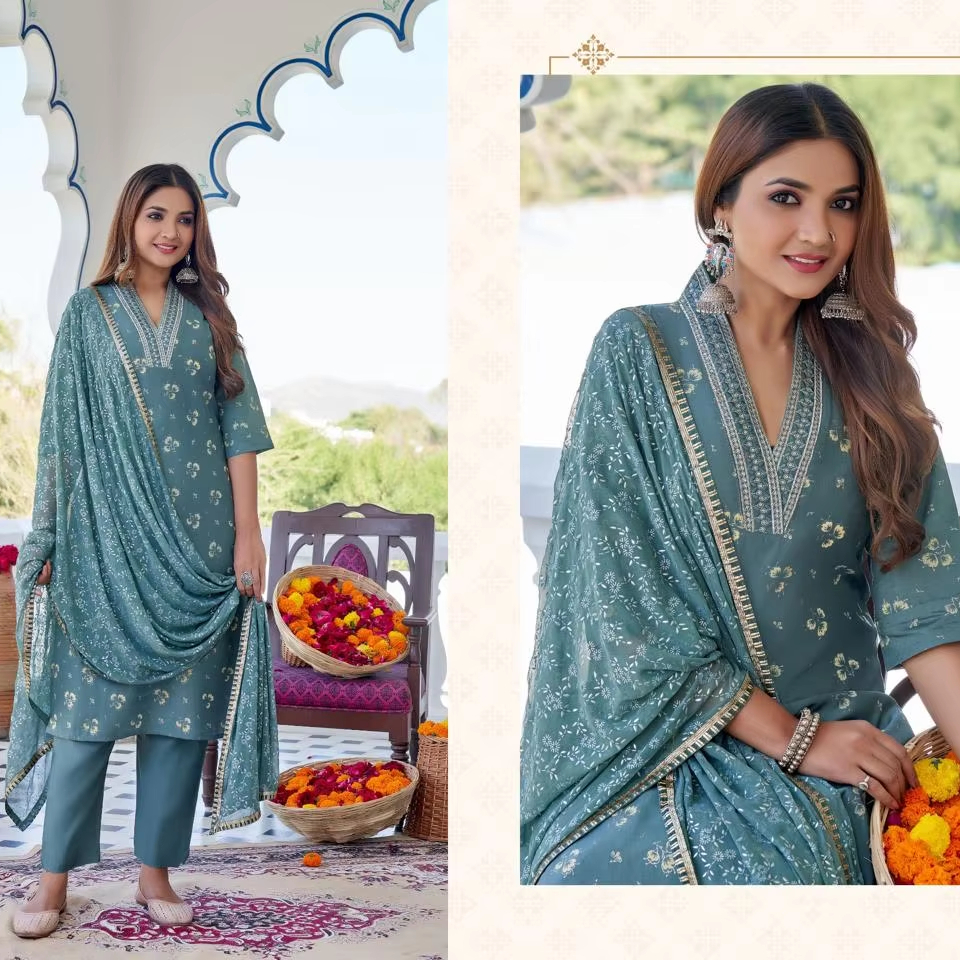 chiffon churidar tops