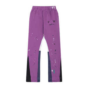 Pantalones de chándal Acampanados para hombre, logotipo personalizado con estampado de hojaldre, ligero, informal, 100% algodón, secado rápido, transpirable - Product Image 5