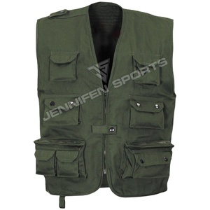 เสื้อกั๊กผ้าแคนวาส 100% ระบายอากาศได้ดี มีหลายกระเป๋า สำหรับตกปลา ล่าสัตว์ และกิจกรรมกลางแจ้ง สำหรับผู้ชาย - Product Image 1