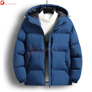 Veste matelassée décontractée à capuche pour homme, hiver, haute qualité, couleur personnalisée, fermeture éclair, teinture unie, écologique, quantité en vrac - Product Image 1