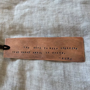 personalized copper <b>bookmark</b> hand stamped copper <b>bookmark</b> custom quote <b>bookmark</b> anniversary <b>bookmark</b> <b>gift</b> - Product Image 6