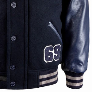 Moda Varsity Letterman Chaquetas Materiales variados Cuerpo de lana Satén Algodón Poliéster Opciones Raya personalizada y diseños de bloques de color - Product Image 5