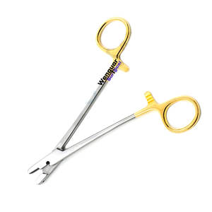 Professionals <b>Tungsten</b> <b>Carbide</b> Jaw Cruciate Needle Holder 7 Inches Gold <b>Ring</b> Autoclavable Surgical Instrument - Product Image 1