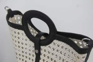 Bolso de Mano de Verano Ecológico de Vietnam, Nuevo Estilo Moderno, Ratán PP, Dos Asas/Correas, Panelado, Regalo para Mujer, Compras - Product Image 2