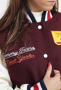 Chaqueta universitaria transpirable de béisbol con logotipo personalizado al por mayor, chaqueta universitaria de mujer de alta calidad, chaquetas universitarias de otoño - Product Image 4