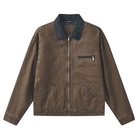 Blouson Dickie de luxe en toile épaisse, personnalisable avec logo, en coton, zippé, à capuche, doublure polaire, coupe-vent, séchage rapide, vente en gros
