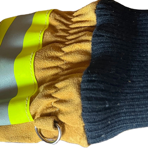 Résistance à la chaleur Aramide Pompier Gants de sécurité Résistant au feu Pompier Pompier Gants en cuir Ventes directes d'usine - Product Image 3