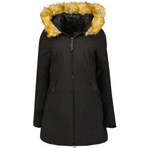 Veste parka pour femme de luxe, longue, imperméable, respirante, écologique, réversible, fermeture éclair, capuche, chaude, isolée, en nylon - Product Image 1