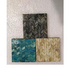 elephant <b>green</b> square Custom Material <b>Coaster</b> Set Classic Style round Stone Pads for Kitchen Made in India - Product Image 4