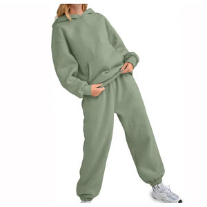 Conjunto Deportivo de Mujer con Capucha, Informal, 100% Algodón, para Otoño e Invierno, Personalizable, Venta Caliente, OEM ODM - Product Image 6